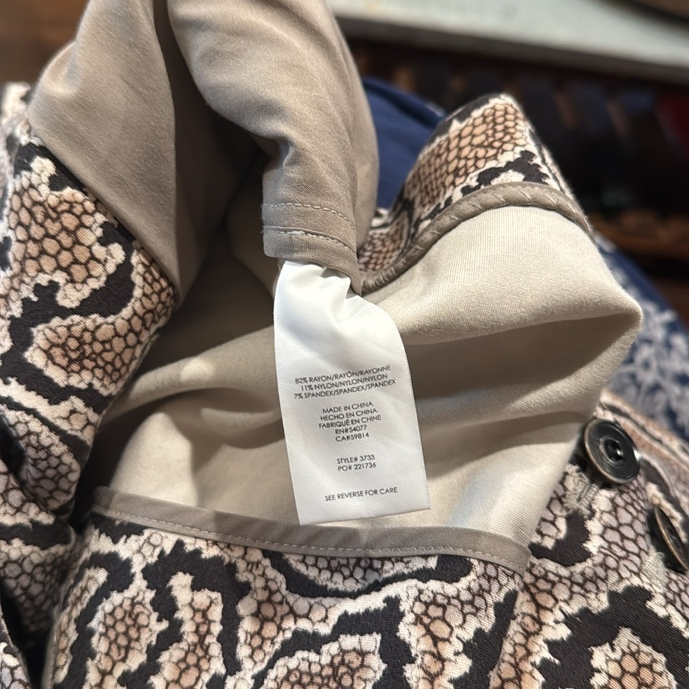 CAbi Python Snakeskin Ponte Knit Double-Breasted … - image 12